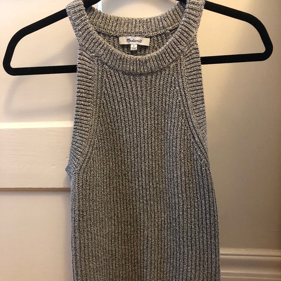 Madewell Marled Grey Sweater Tank Top - Picture 3 of 4